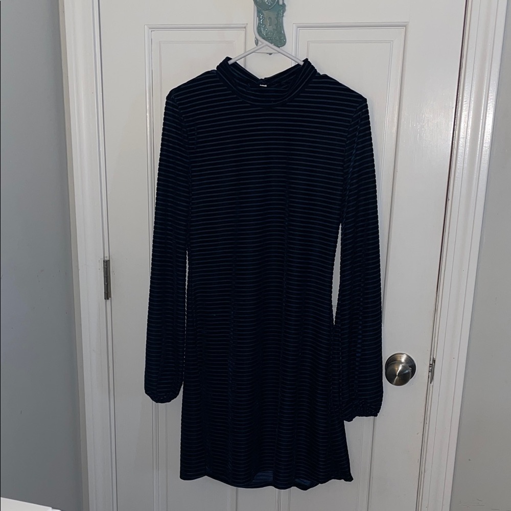 Velvet Ribbed Holiday Dress